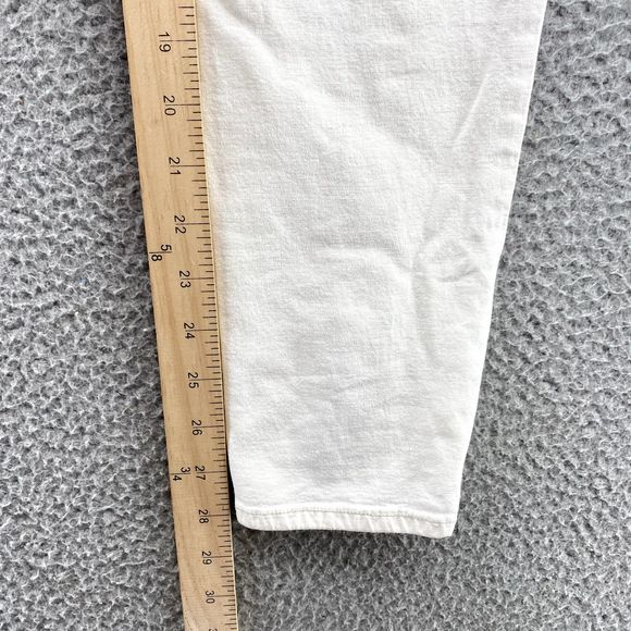 All Saints Spitalfields Paants Sz 28 White Skinny Stretch Jeans Anckle Zip Women - Picture 5 of 14